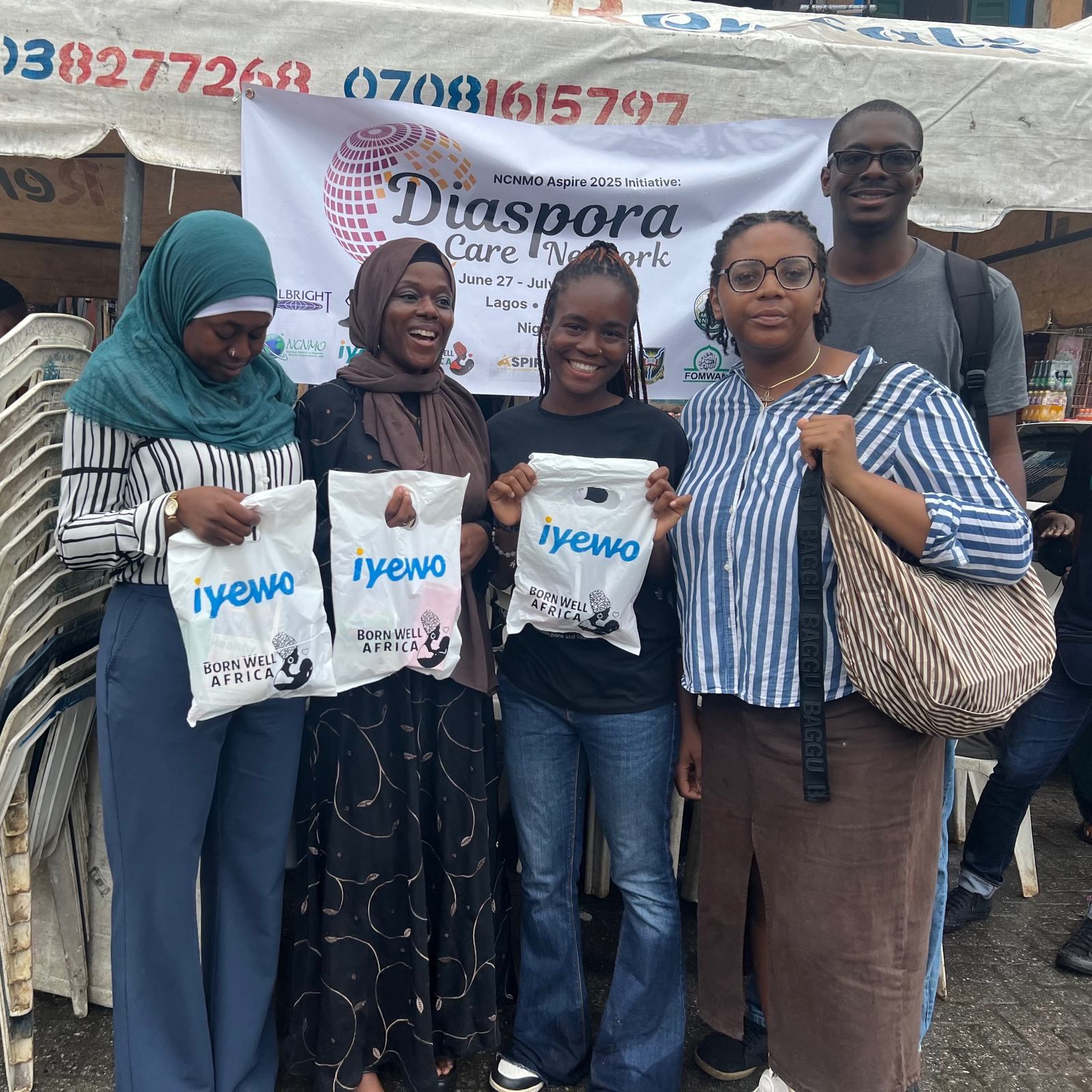 Diaspora Care Network volunteers serving the community